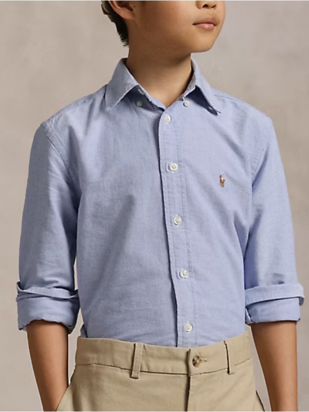 Polo by Ralph Lauren Boys' Light Blue Button-Down Oxford Shirt